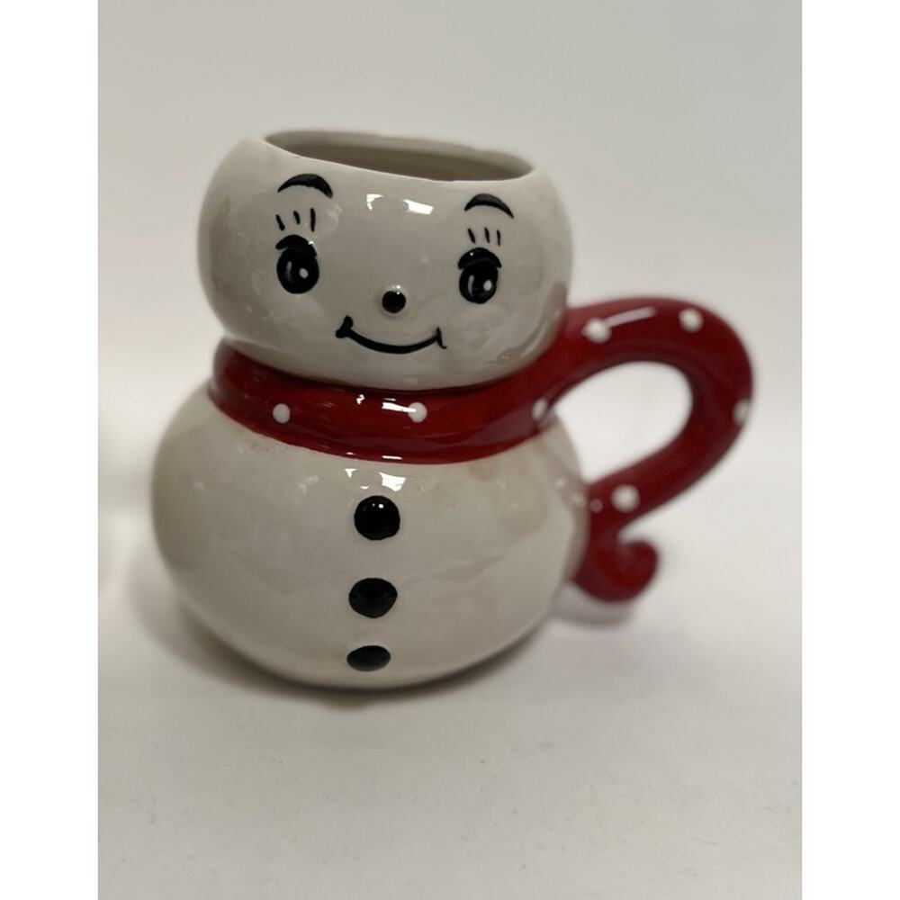 Johanna Parker‎ Christmas Holiday Mug Snowman Vintage Style Retro Cocoa Coffee
